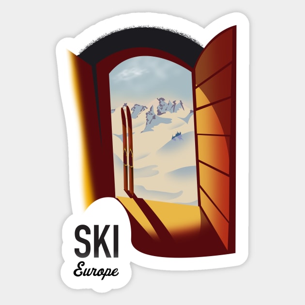 Ski Europe Sticker by nickemporium1